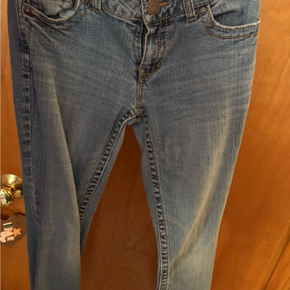 Aeropostale Women's Denim Blue Skinny Flare Jeans